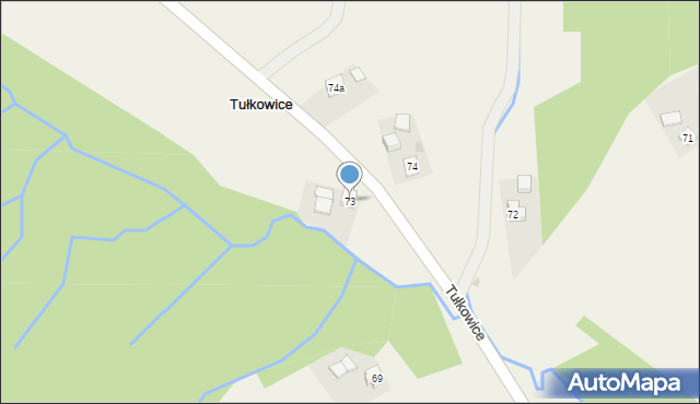 Tułkowice, Tułkowice, 73, mapa Tułkowice