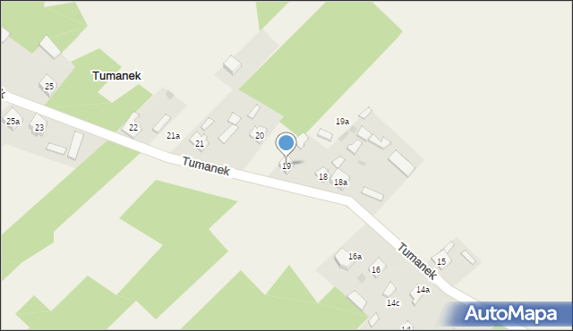 Tumanek, Tumanek, 19, mapa Tumanek