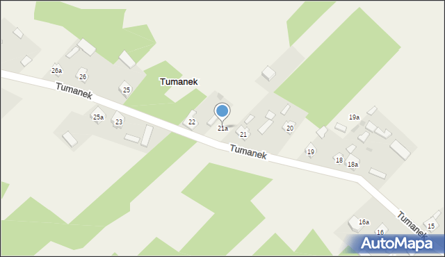 Tumanek, Tumanek, 21a, mapa Tumanek