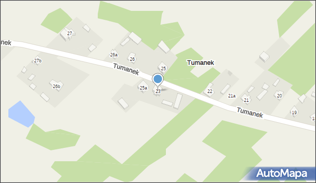 Tumanek, Tumanek, 23, mapa Tumanek