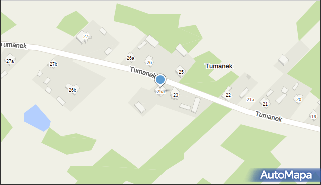 Tumanek, Tumanek, 25a, mapa Tumanek