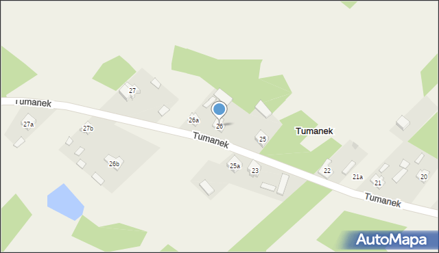 Tumanek, Tumanek, 26, mapa Tumanek