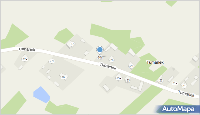 Tumanek, Tumanek, 26a, mapa Tumanek