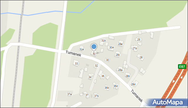 Tumanek, Tumanek, 31, mapa Tumanek