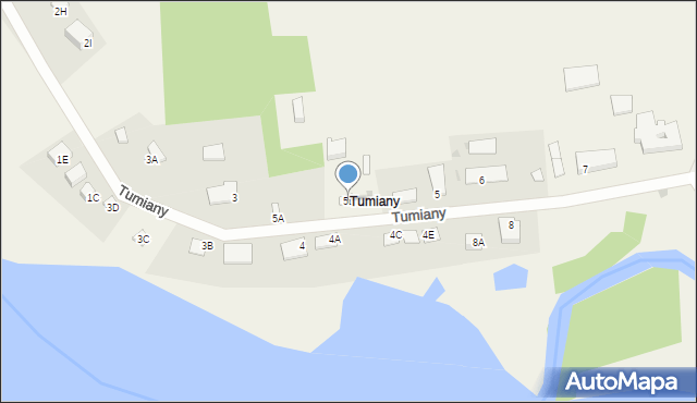 Tumiany, Tumiany, 5D, mapa Tumiany