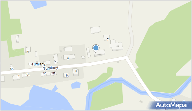 Tumiany, Tumiany, 7, mapa Tumiany