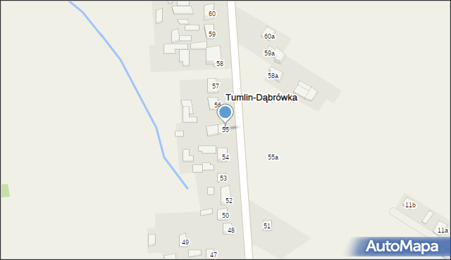 Tumlin-Dąbrówka, Tumlin-Dąbrówka, 55, mapa Tumlin-Dąbrówka