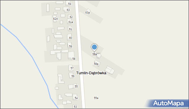 Tumlin-Dąbrówka, Tumlin-Dąbrówka, 59a, mapa Tumlin-Dąbrówka