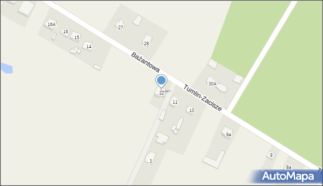 Tumlin-Dąbrówka, Tumlin-Zacisze, 12, mapa Tumlin-Dąbrówka