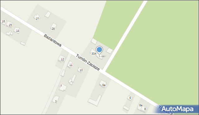 Tumlin-Dąbrówka, Tumlin-Zacisze, 30B, mapa Tumlin-Dąbrówka