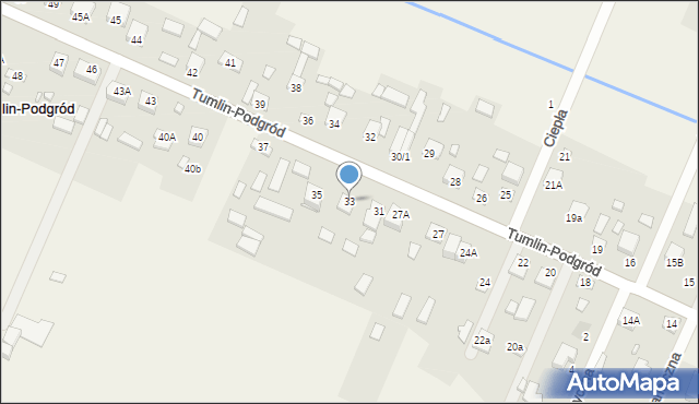 Tumlin-Podgród, Tumlin-Podgród, 33, mapa Tumlin-Podgród