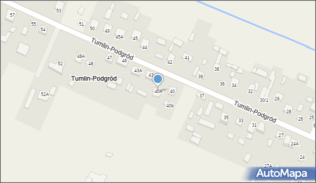 Tumlin-Podgród, Tumlin-Podgród, 40A, mapa Tumlin-Podgród