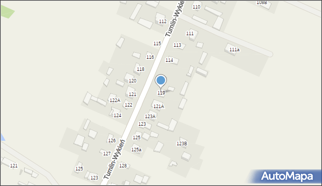Tumlin-Wykień, Tumlin-Wykień, 119, mapa Tumlin-Wykień