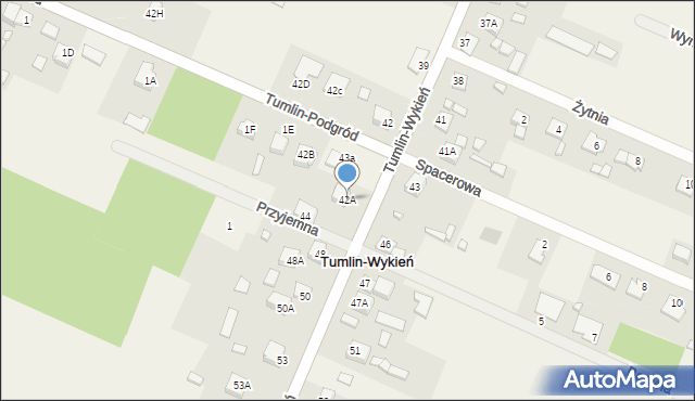 Tumlin-Wykień, Tumlin-Wykień, 42A, mapa Tumlin-Wykień