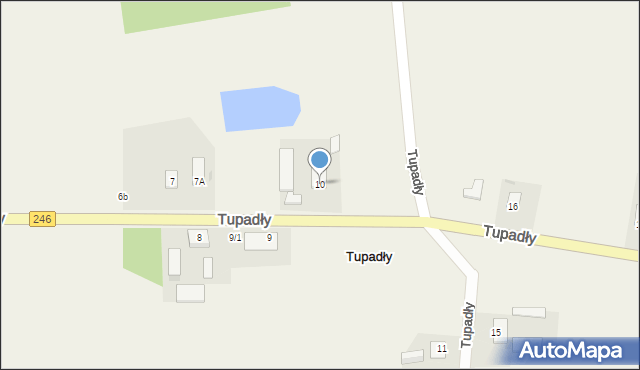 Tupadły, Tupadły, 10, mapa Tupadły