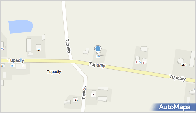 Tupadły, Tupadły, 16, mapa Tupadły