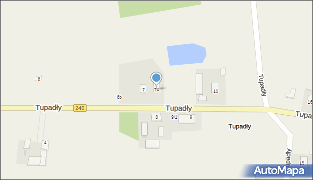 Tupadły, Tupadły, 7A, mapa Tupadły