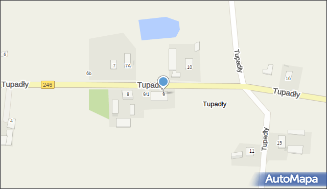 Tupadły, Tupadły, 9, mapa Tupadły