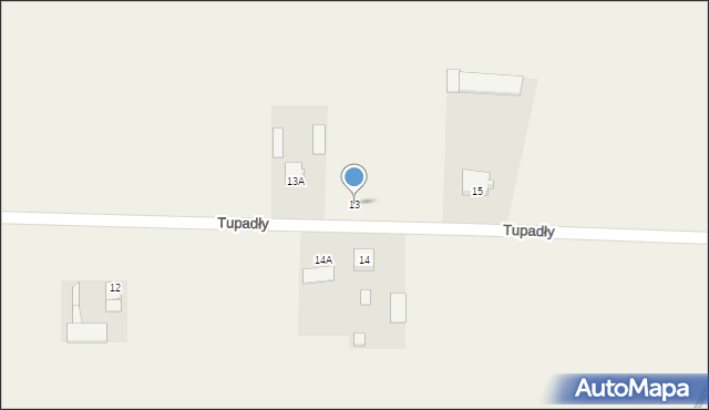 Tupadły, Tupadły, 13, mapa Tupadły