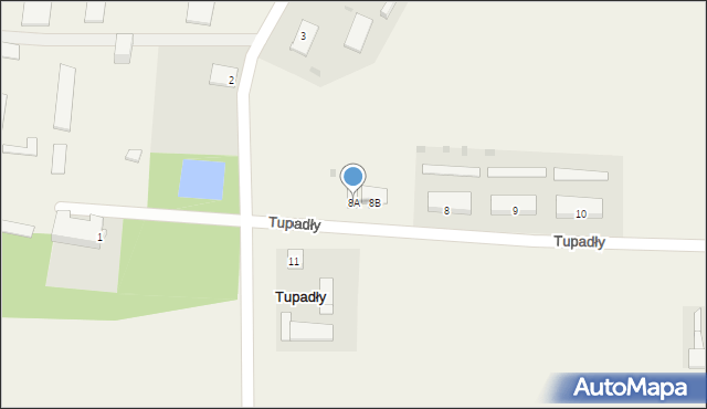 Tupadły, Tupadły, 8A, mapa Tupadły