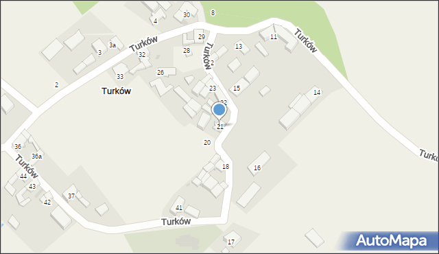 Turków, Turków, 21, mapa Turków