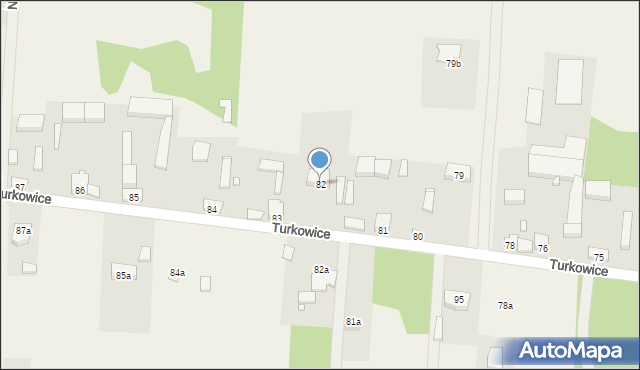 Turkowice, Turkowice, 82, mapa Turkowice