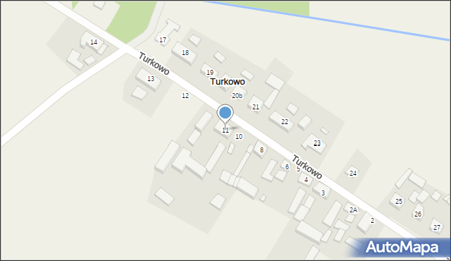 Turkowo, Turkowo, 11, mapa Turkowo
