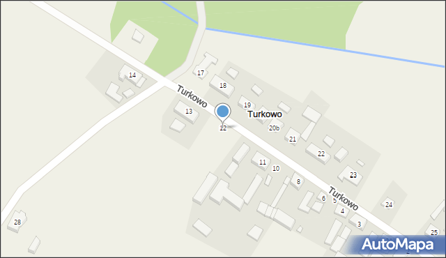 Turkowo, Turkowo, 12, mapa Turkowo