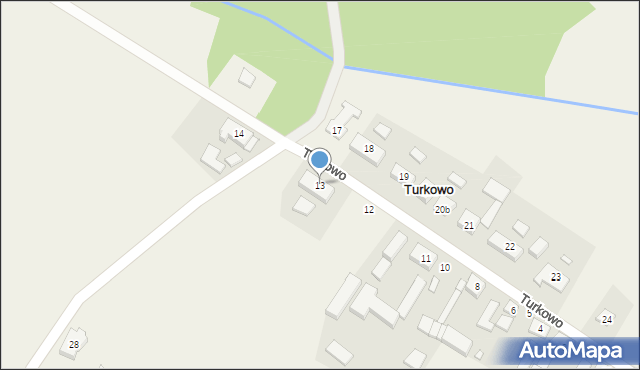 Turkowo, Turkowo, 13, mapa Turkowo