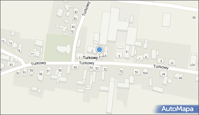 Turkowy, Turkowy, 3, mapa Turkowy