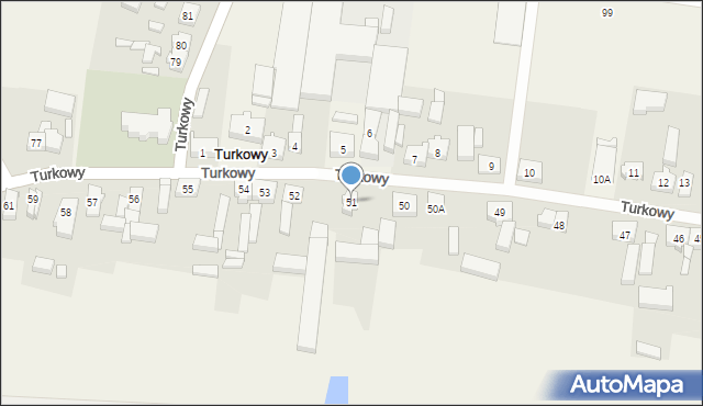 Turkowy, Turkowy, 51, mapa Turkowy