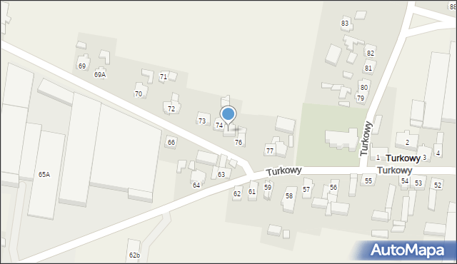 Turkowy, Turkowy, 75, mapa Turkowy