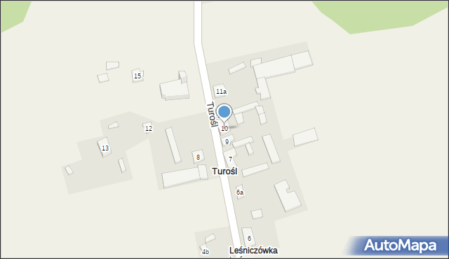 Turośl, Turośl, 10, mapa Turośl