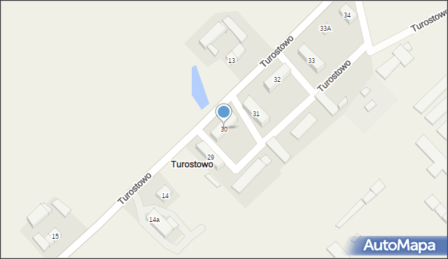 Turostowo, Turostowo, 30, mapa Turostowo