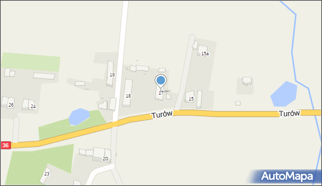 Turów, Turów, 17, mapa Turów