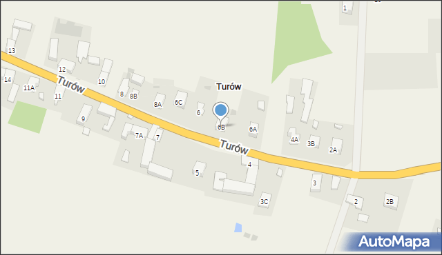 Turów, Turów, 6B, mapa Turów