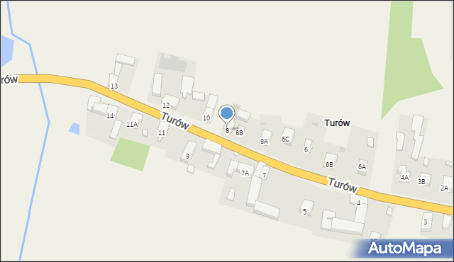 Turów, Turów, 8, mapa Turów