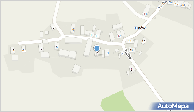 Turów, Turów, 4a, mapa Turów