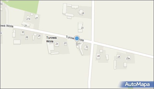 Turowa Wola, Turowa Wola, 22, mapa Turowa Wola