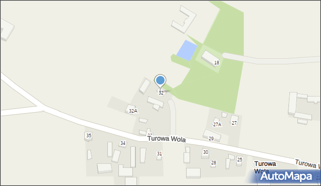 Turowa Wola, Turowa Wola, 32, mapa Turowa Wola