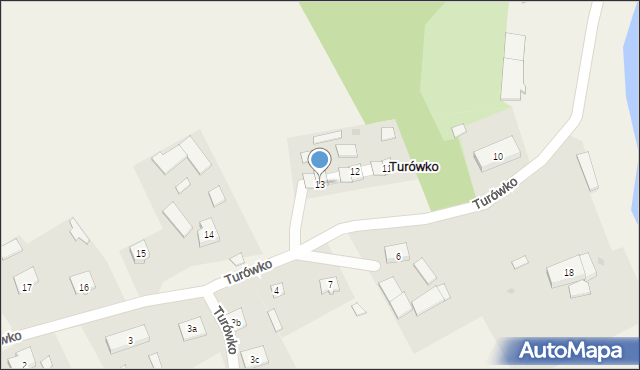 Turówko, Turówko, 13, mapa Turówko