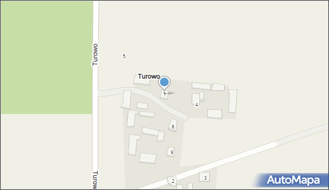 Turowo, Turowo, 7, mapa Turowo