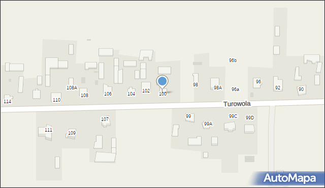 Turowola, Turowola, 100, mapa Turowola