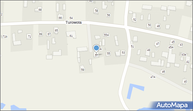 Turowola, Turowola, 57, mapa Turowola