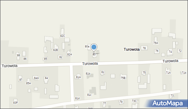 Turowola, Turowola, 80, mapa Turowola