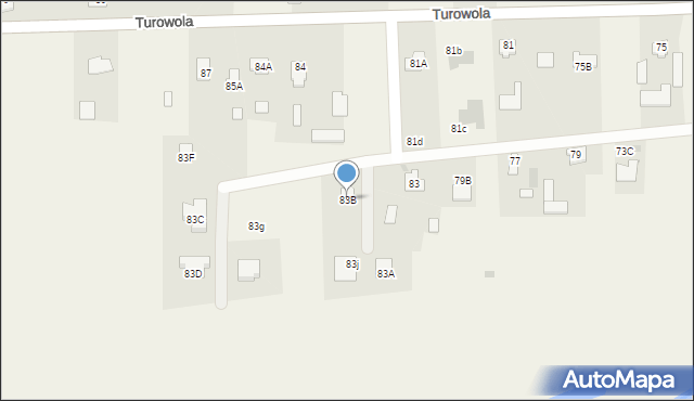 Turowola, Turowola, 83B, mapa Turowola