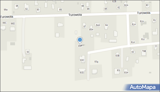 Turowola, Turowola, 83F, mapa Turowola