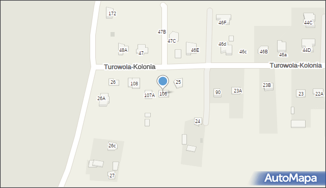 Turowola-Kolonia, Turowola-Kolonia, 106, mapa Turowola-Kolonia