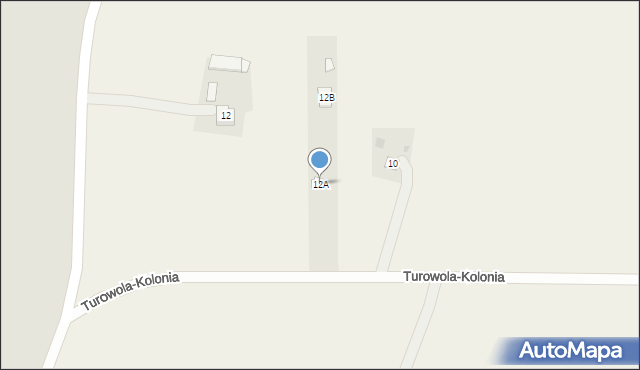 Turowola-Kolonia, Turowola-Kolonia, 12A, mapa Turowola-Kolonia