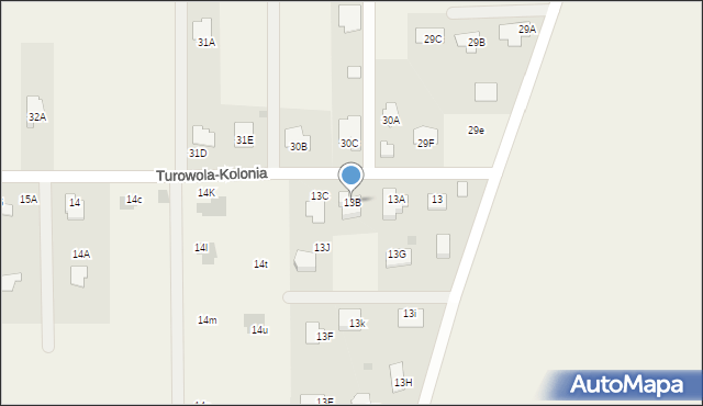 Turowola-Kolonia, Turowola-Kolonia, 13B, mapa Turowola-Kolonia